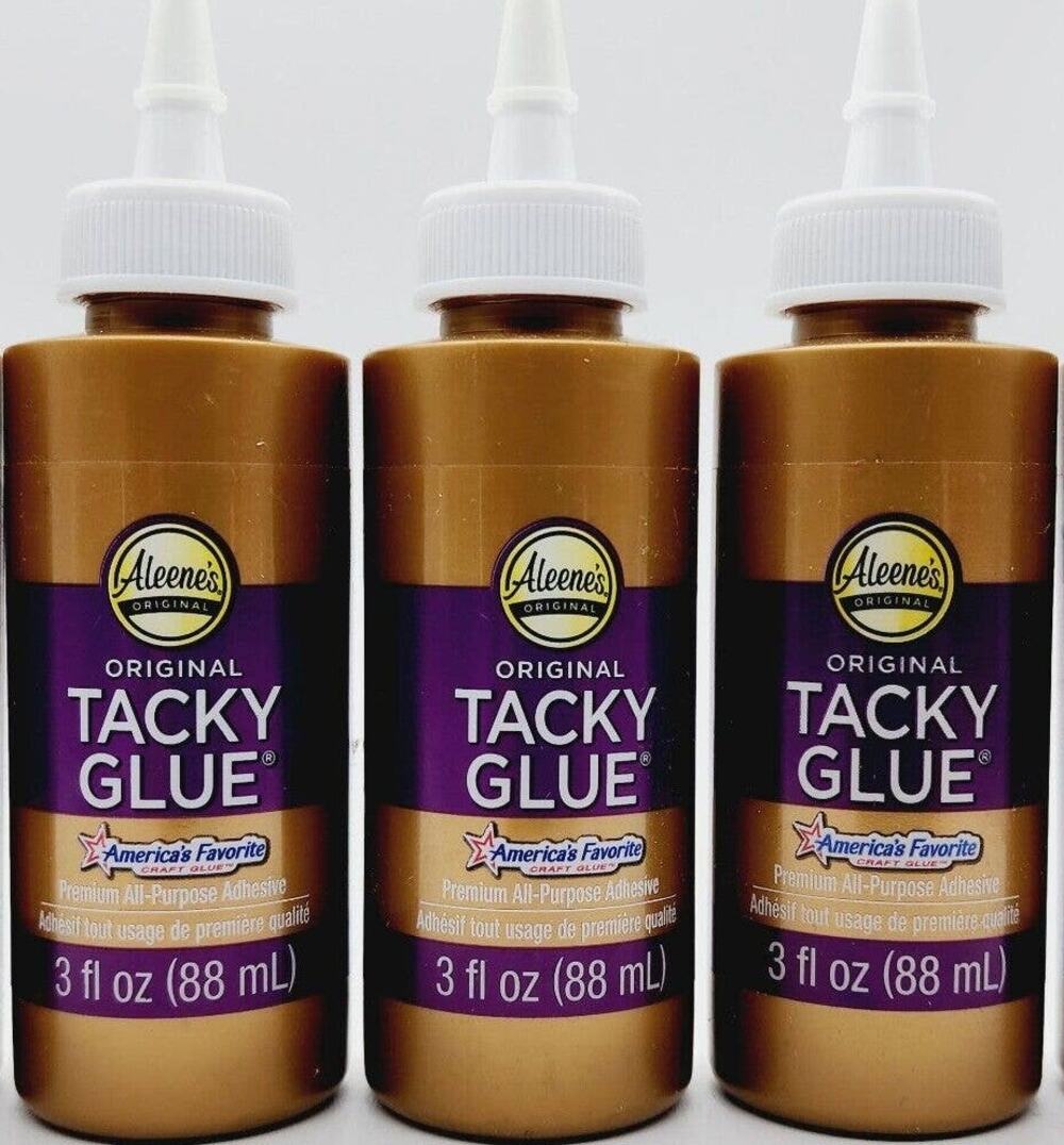 Lot 3 Aleene's Original TACKY GLUE new Premium All Purpose Adhesive 3 fl oz Each